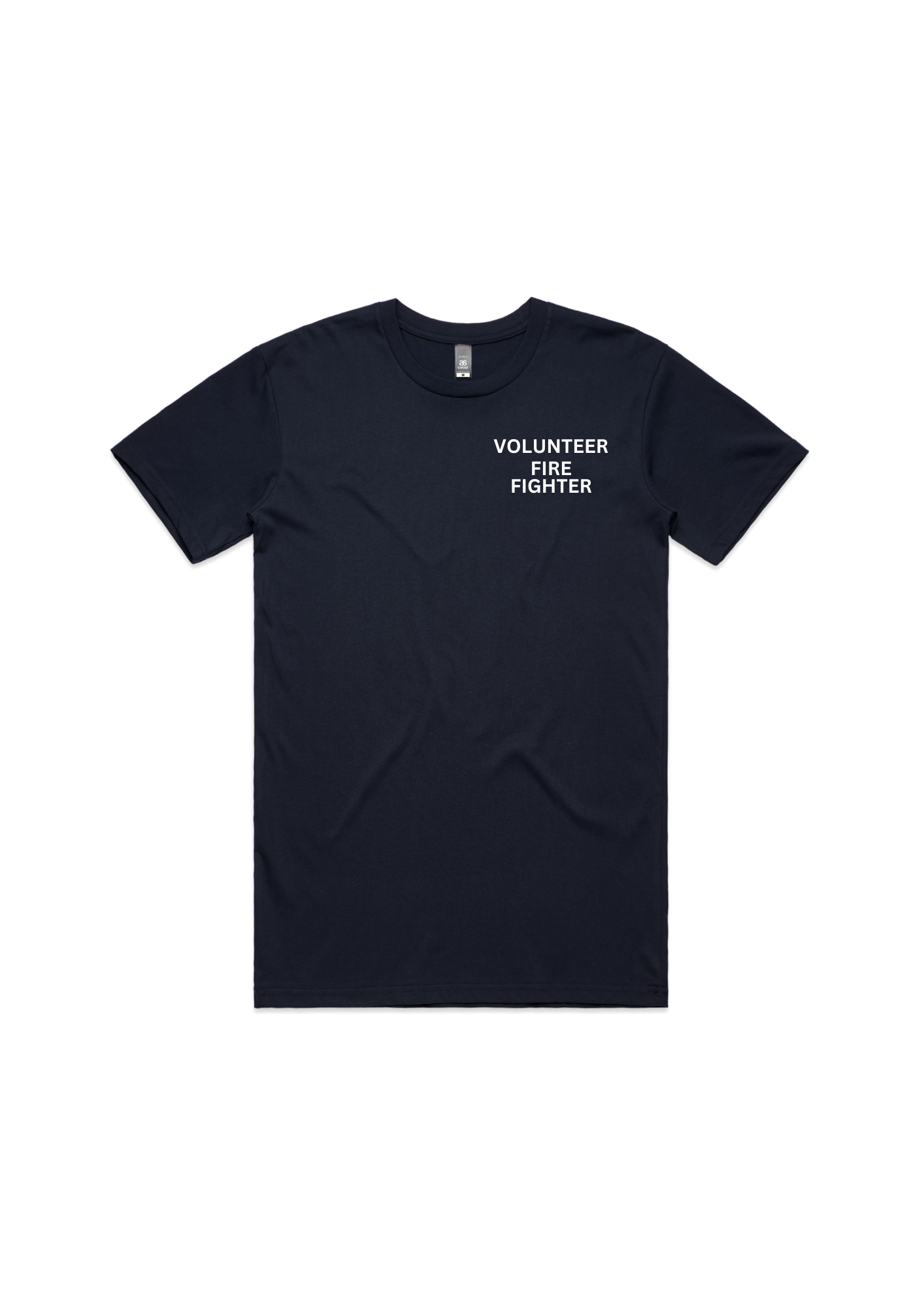 Men’s Navy Fire Fighter Tee – Pocket Print and Bold Back Design