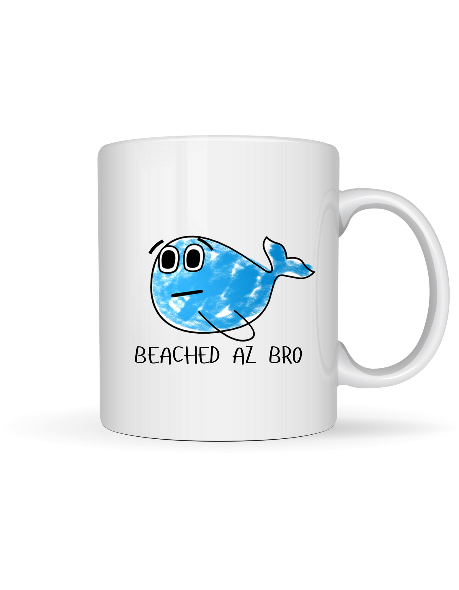 Beached Az Bro T-Shirt – Funny Whale Cartoon Tee