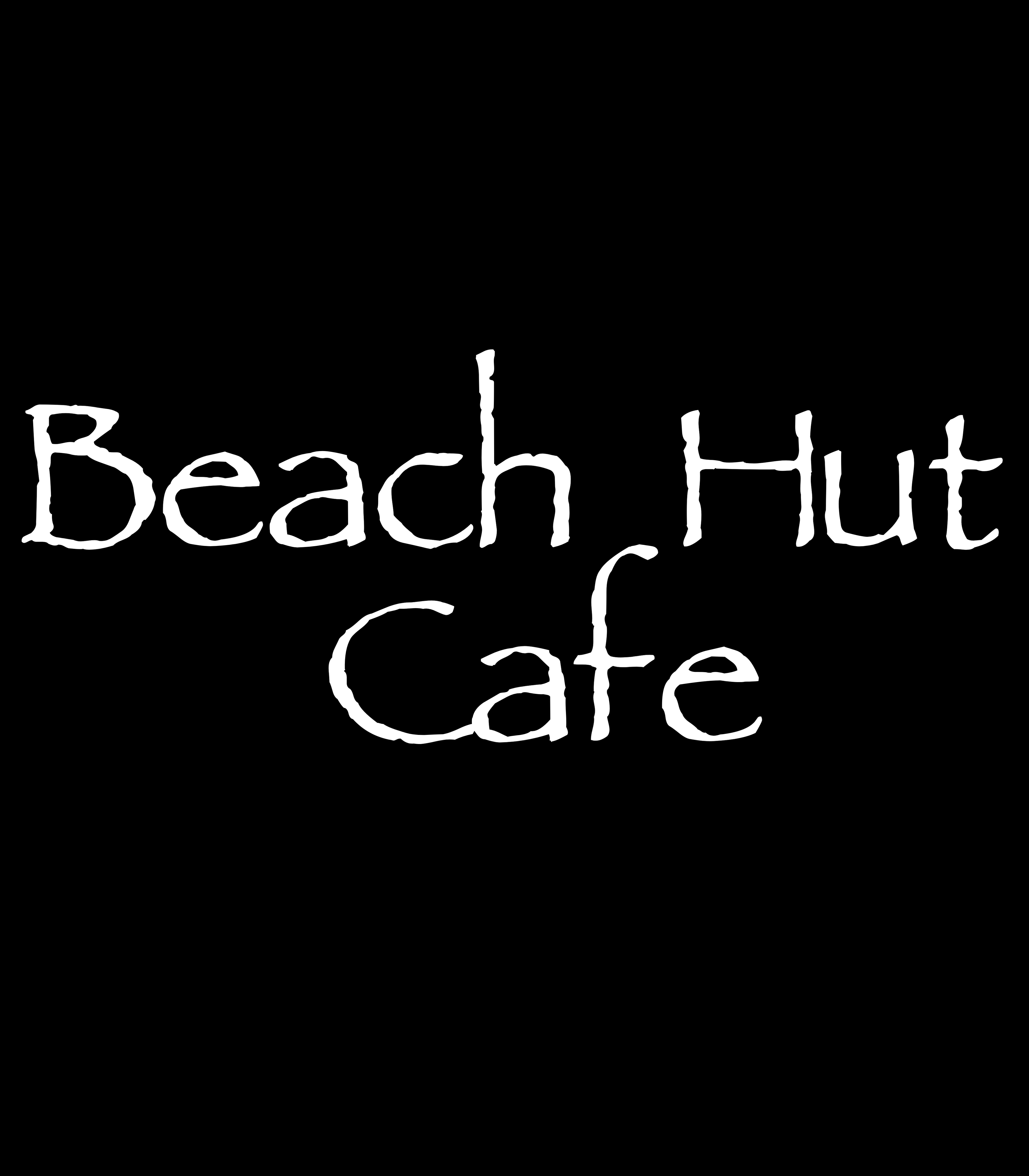 Custom Order 'Beach Hut' Womens Maple Tee Shirt Double Sided Print