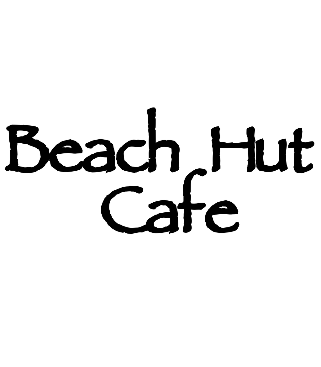 Custom Order 'Beach Hut' Womens Maple Tee Shirt Double Sided Print