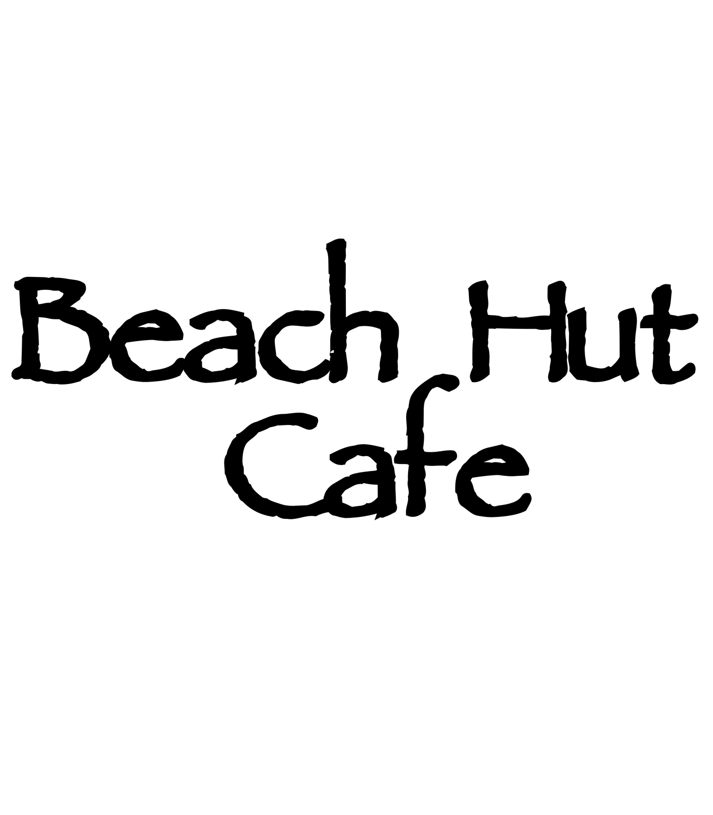 Custom Order 'Beach Hut' Womens Maple Tee Shirt Double Sided Print