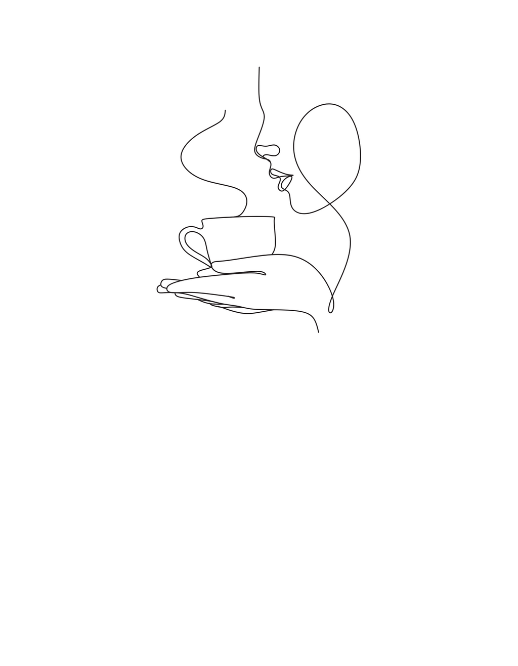 Mug - Minimalist Coffee Line Art Mug