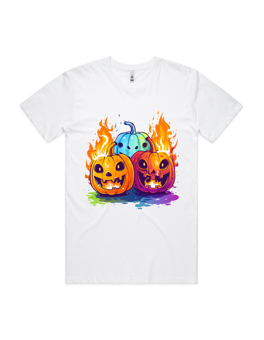 Men's T-Shirt - Halloween Colourful Pumpkins