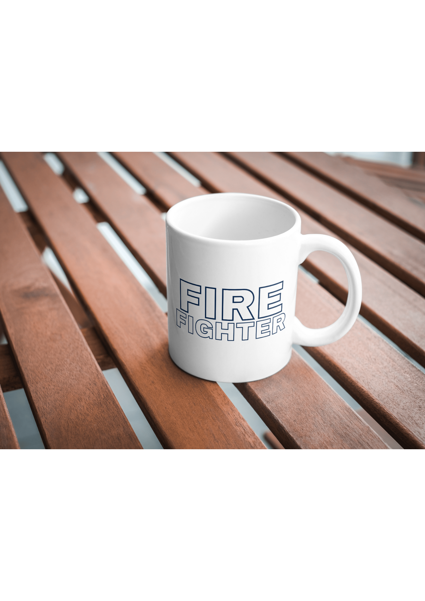 Fire Fighter Coffee Mug – Custom Brigade Logo & Personalized Name