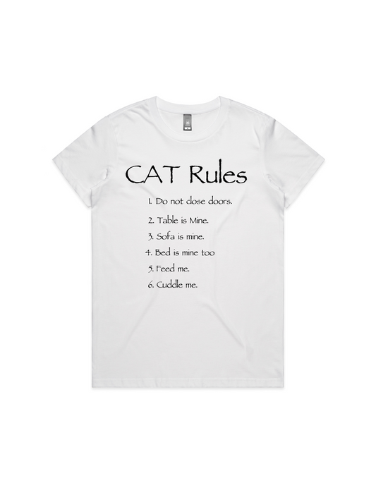 Cat Rules Womens Tee Shirt