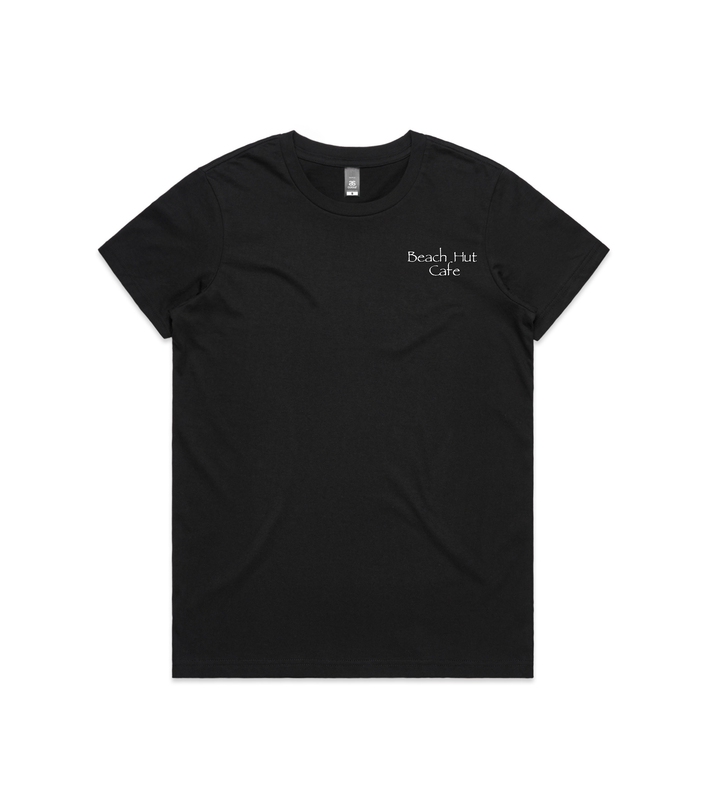 Custom Order 'Beach Hut' Womens Maple Tee Shirt Double Sided Print