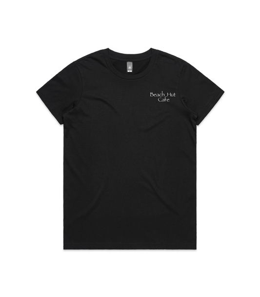 Custom Order 'Beach Hut' Womens Maple Tee Shirt Double Sided Print