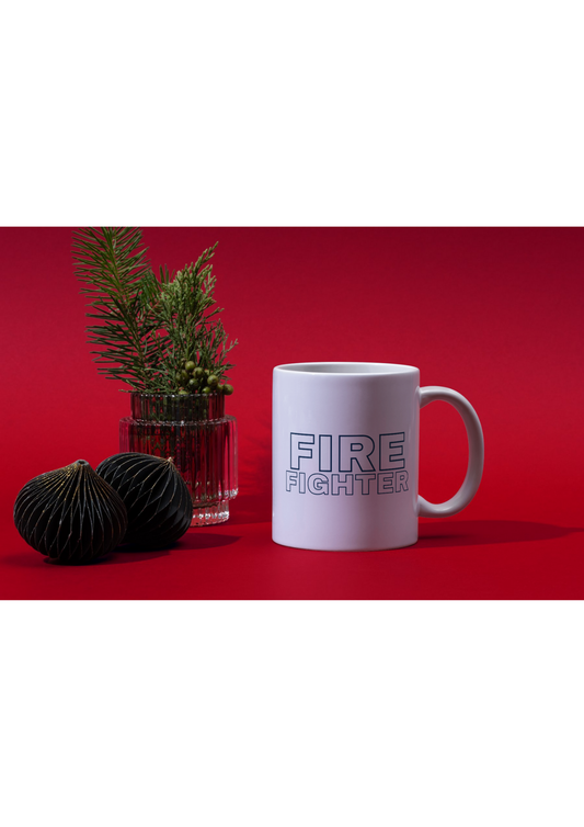 Fire Fighter Coffee Mug – Custom Brigade Logo & Personalized Name