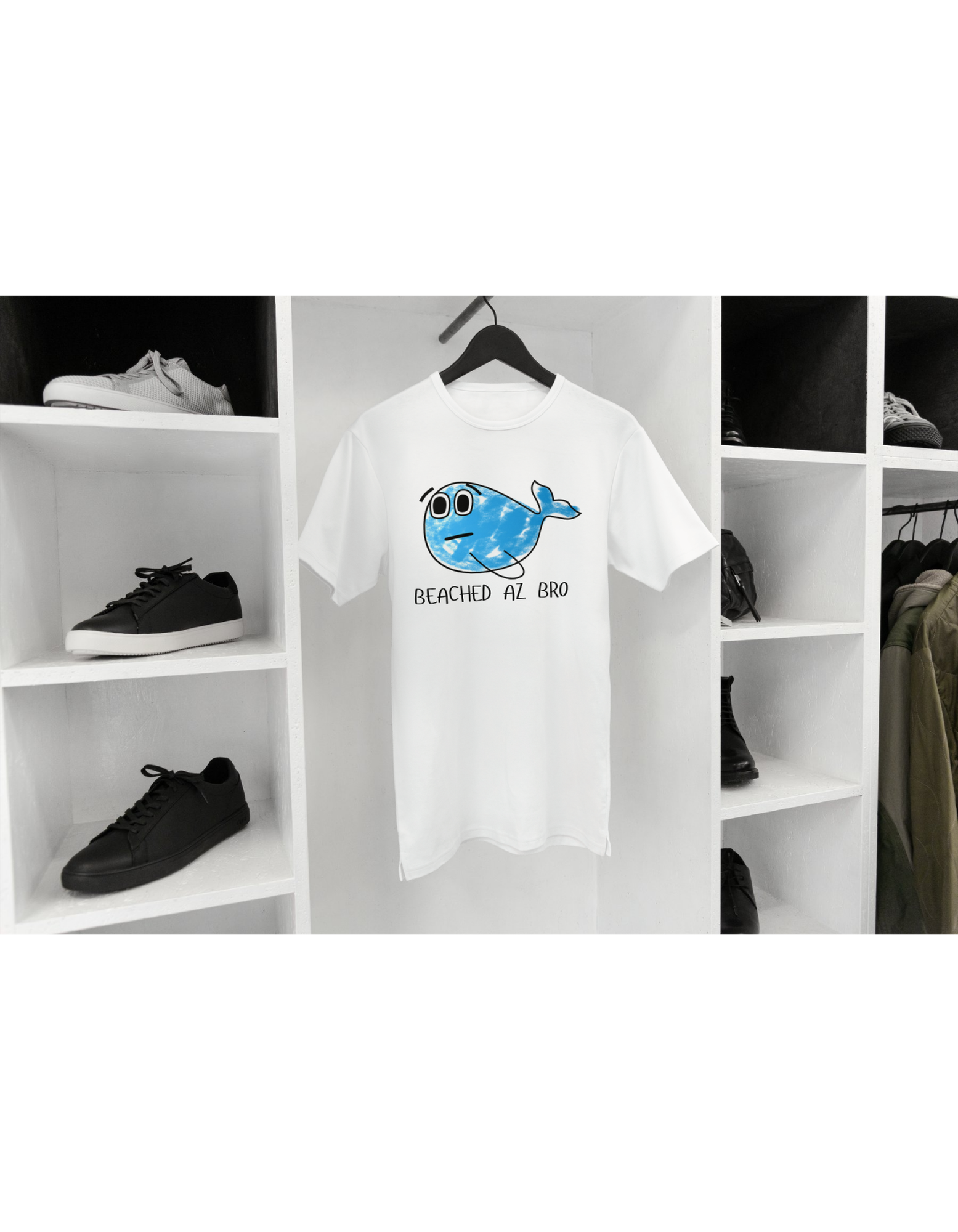 Beached Az Bro T-Shirt – Funny Whale Cartoon Tee