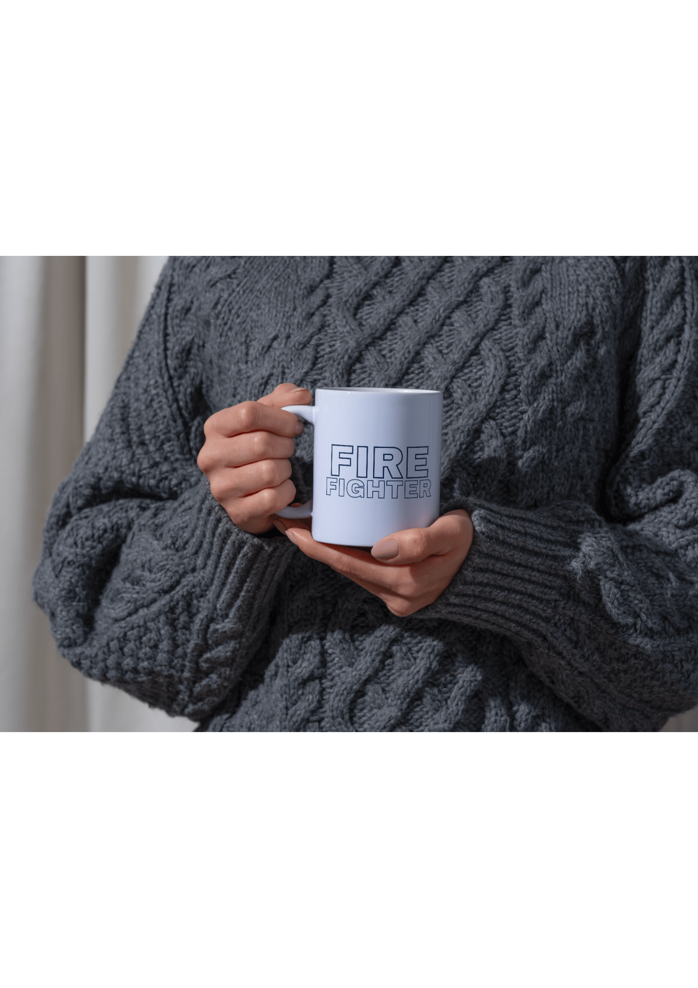 Fire Fighter Coffee Mug – Custom Brigade Logo & Personalized Name