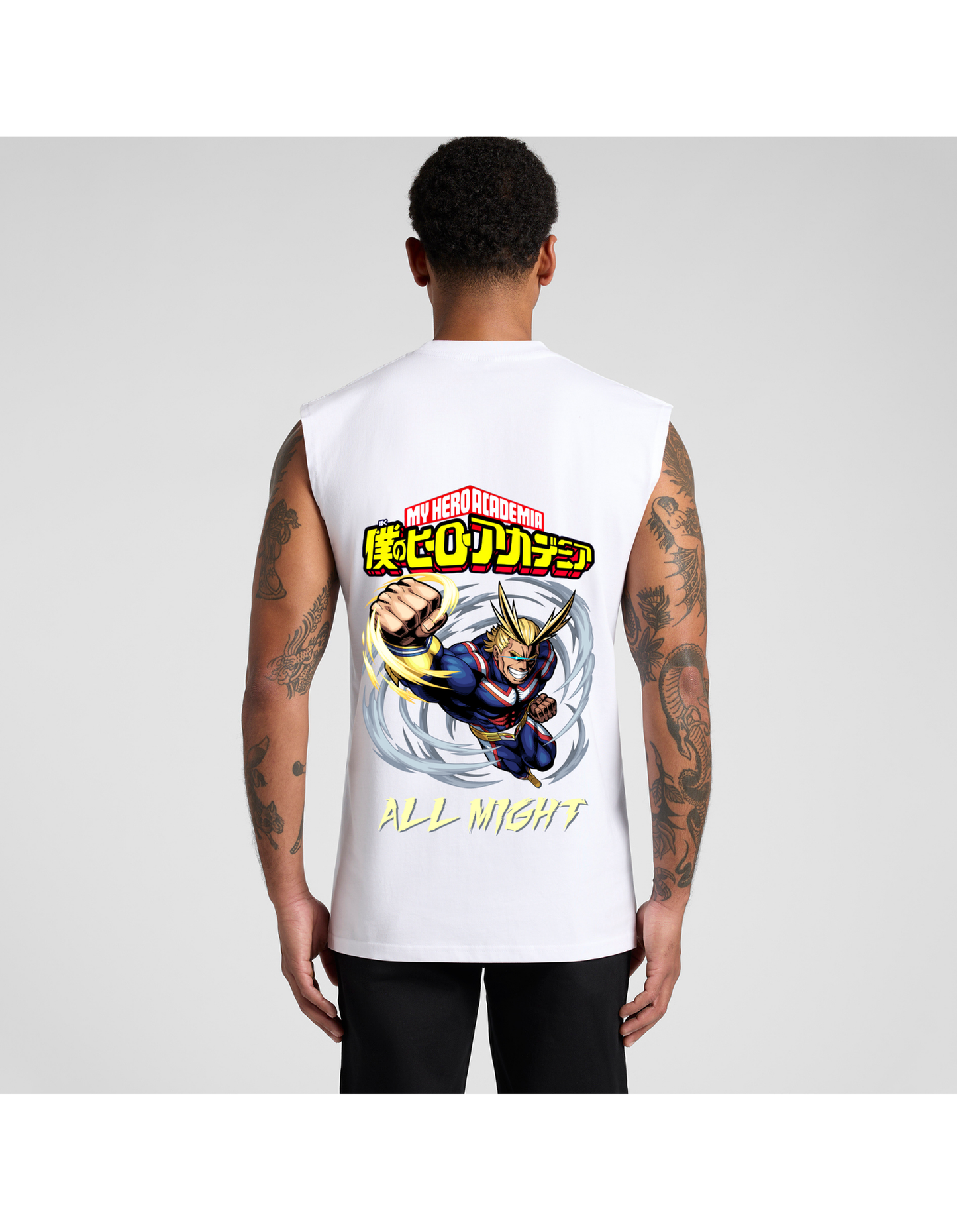 Japanese Anime All Might Mens Tank Top