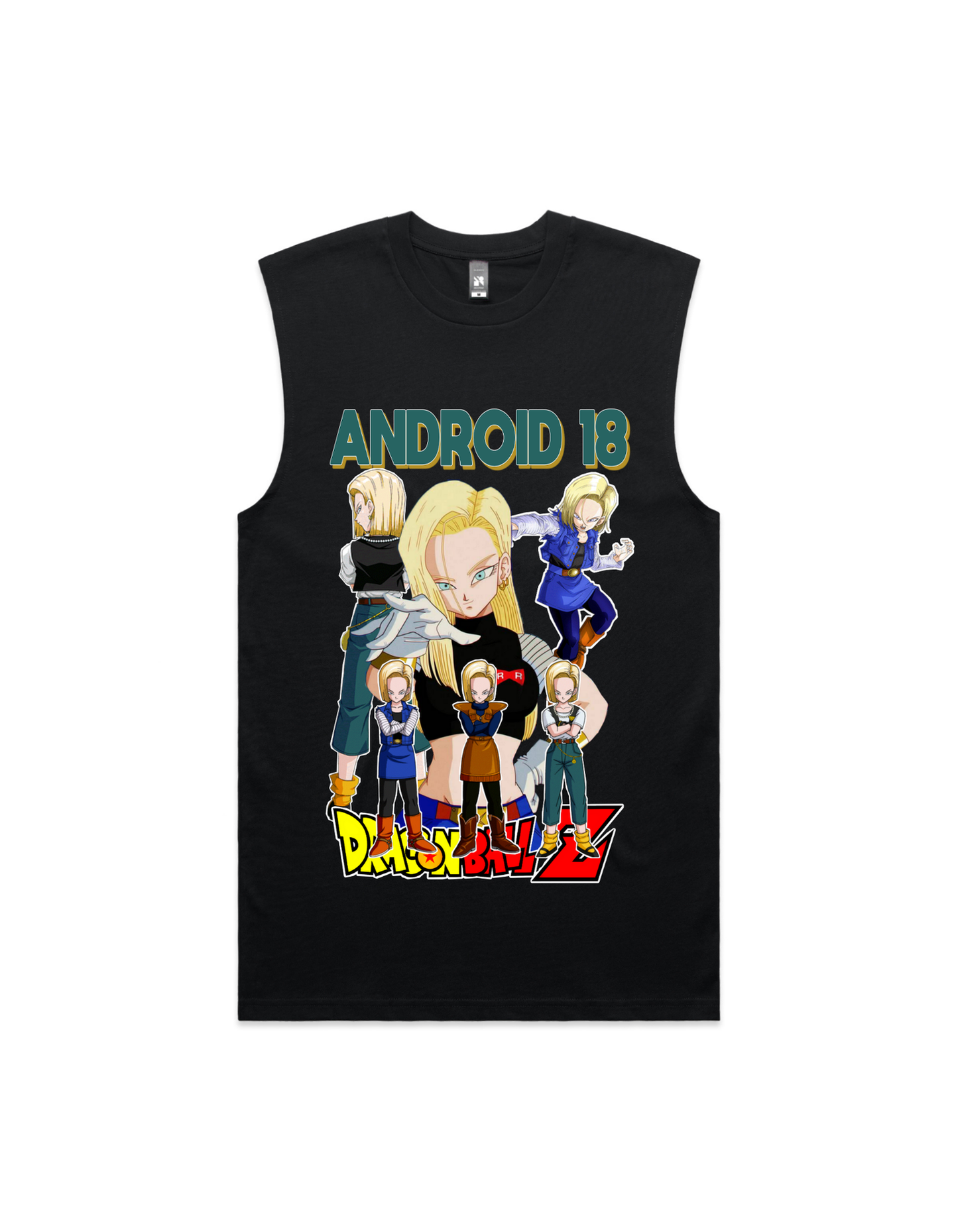 Japanese Anime Andriod 18 Mens Tank Top