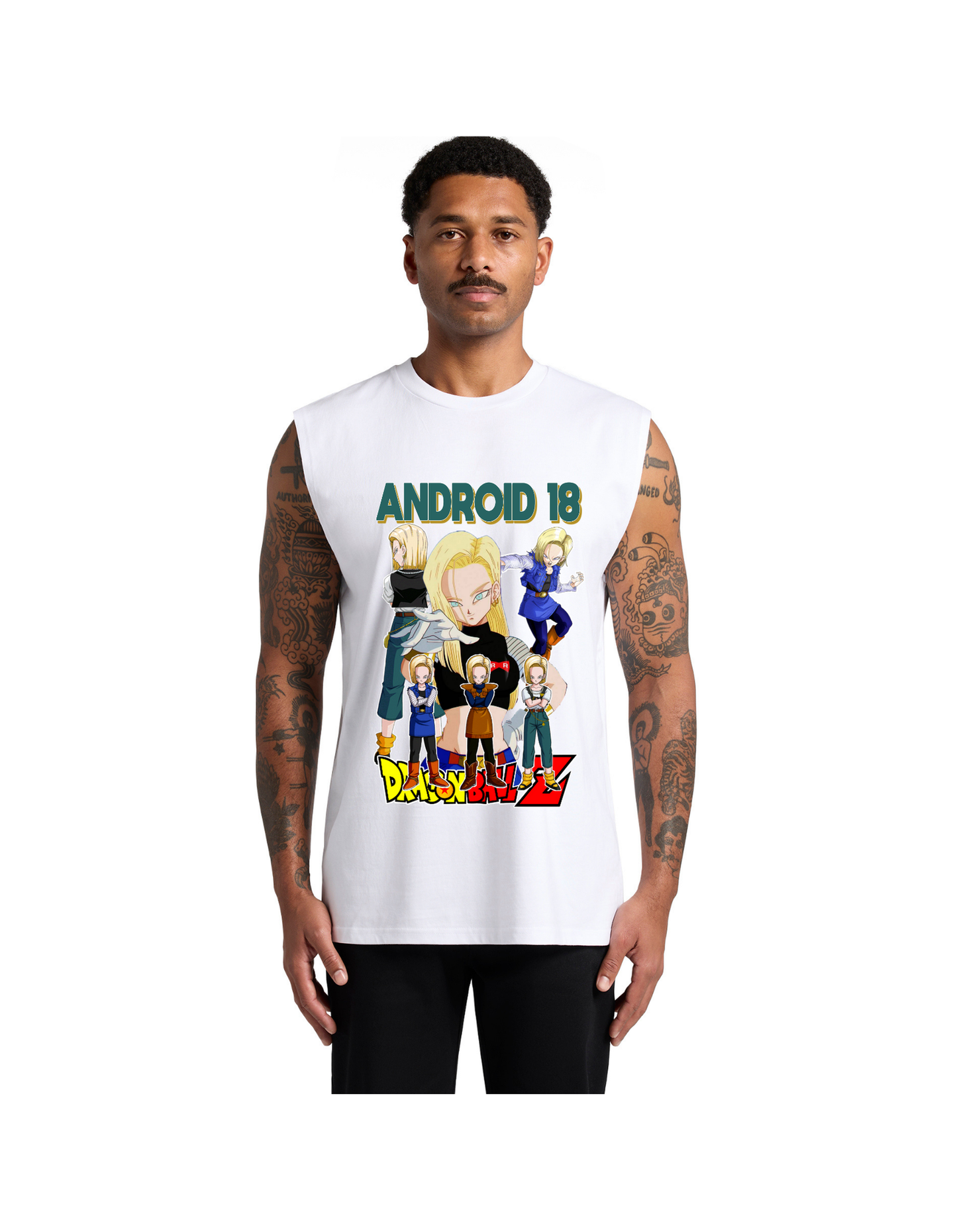 Japanese Anime Andriod 18 Mens Tank Top