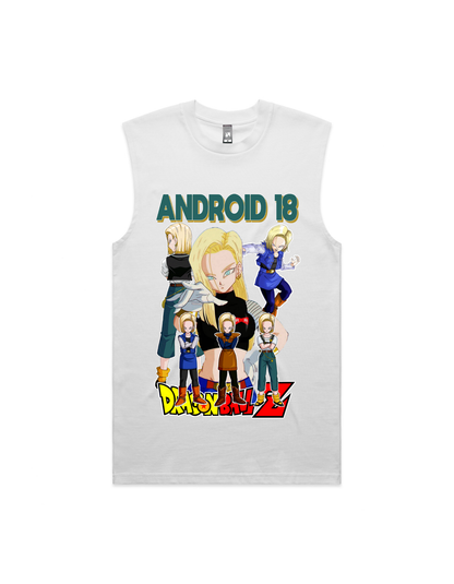 Japanese Anime Andriod 18 Mens Tank Top