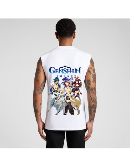 Japanese Anime Genshin Mens Tank Top