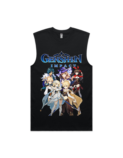 Japanese Anime Genshin Mens Tank Top