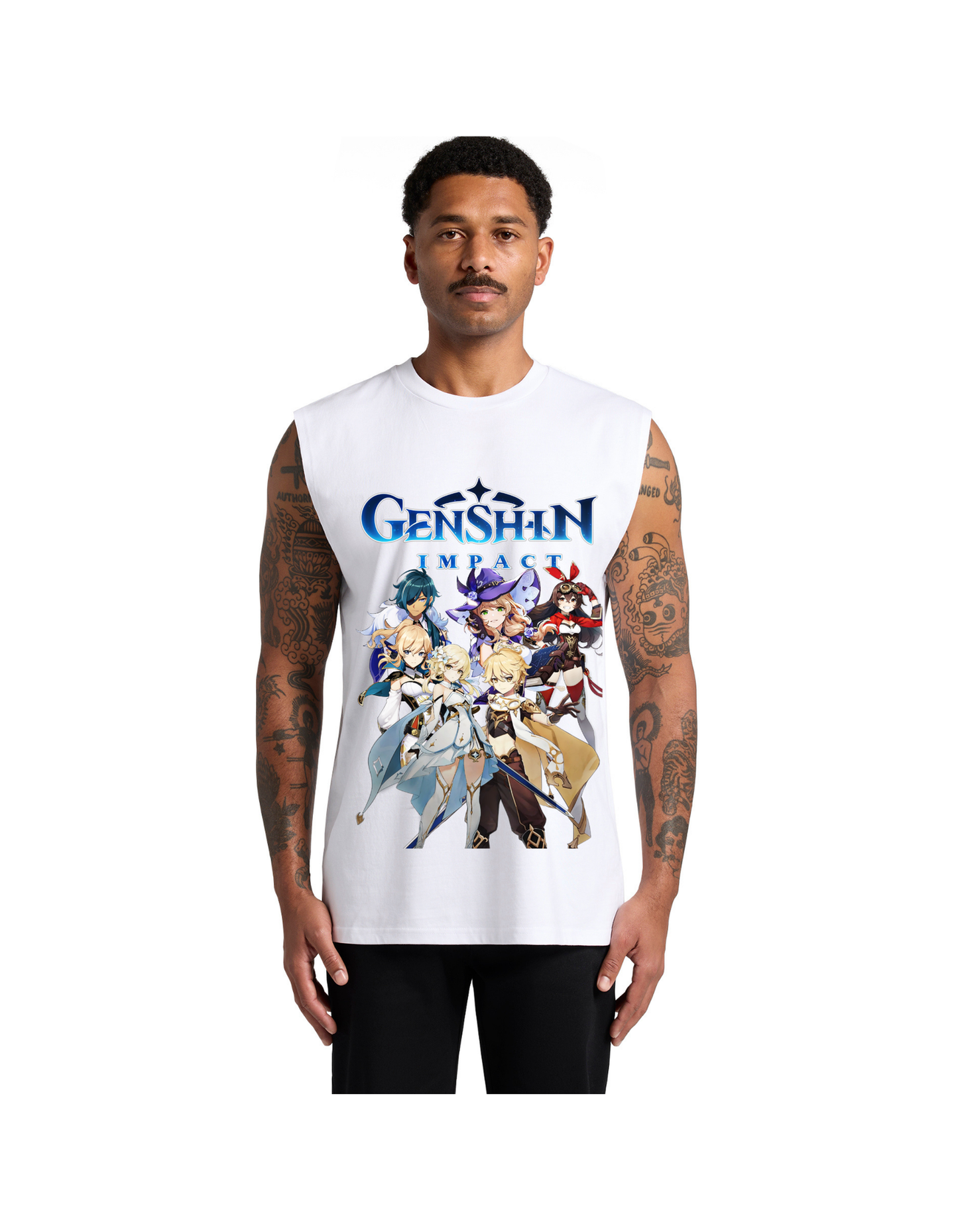 Japanese Anime Genshin Mens Tank Top