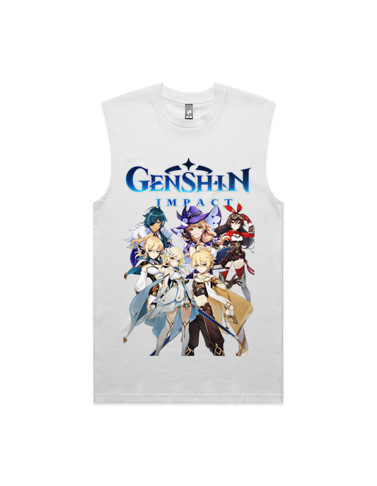 Japanese Anime Genshin Mens Tank Top