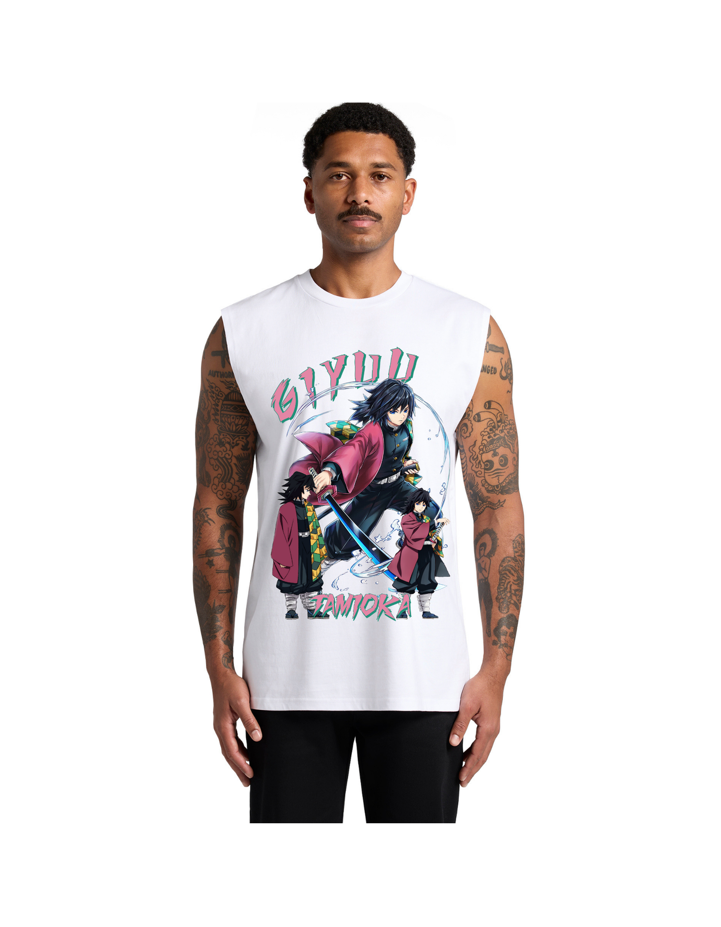 Japanese Anime Giyuu Mens Tank Top