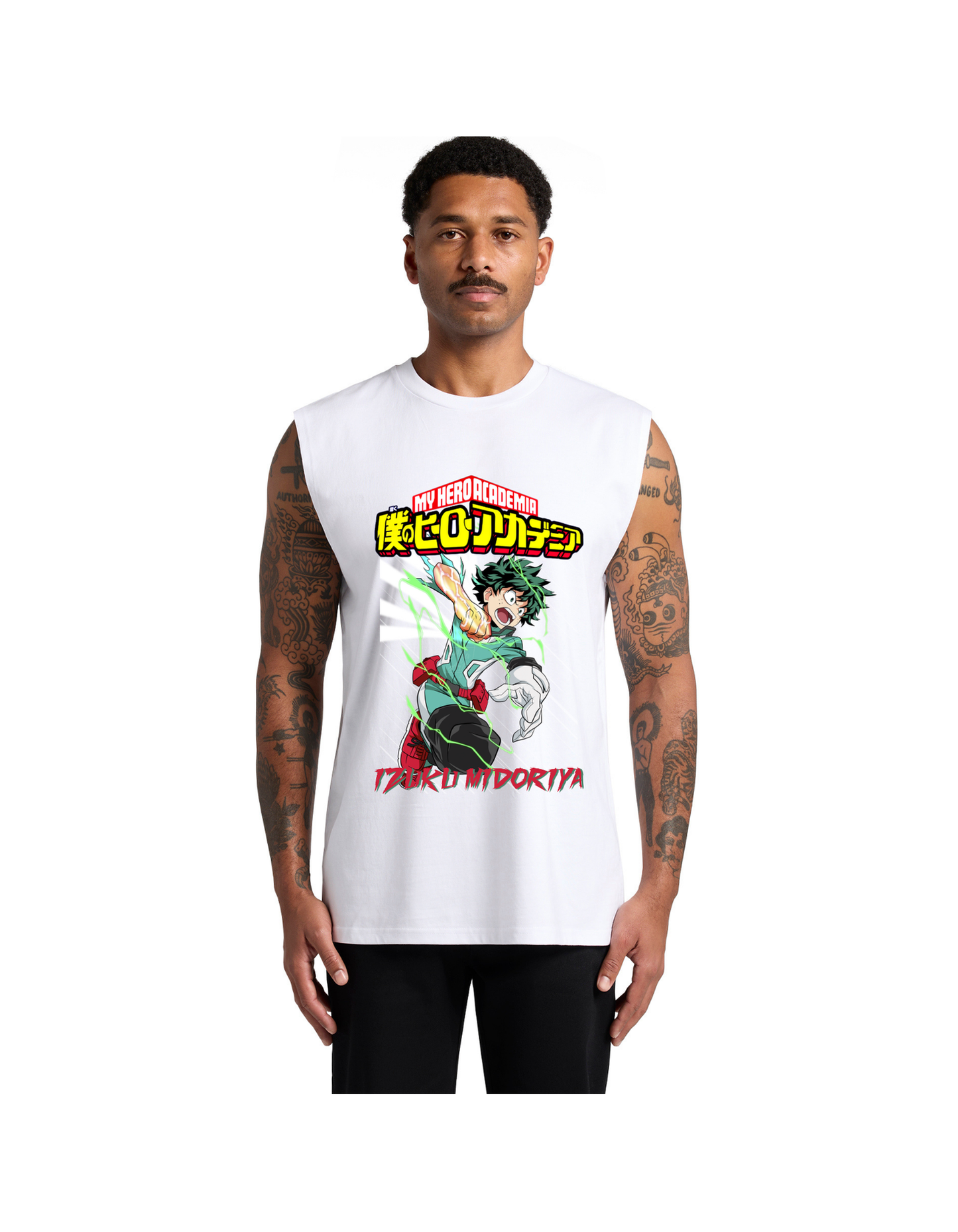 Japanese Anime Izuku Midoriya Mens Tank Top