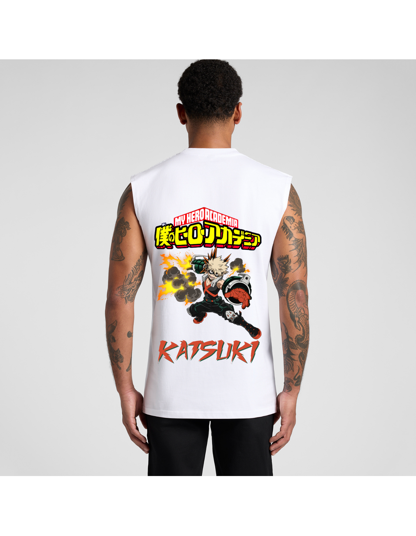 Japanese Anime Katsuki Mens Tank Top