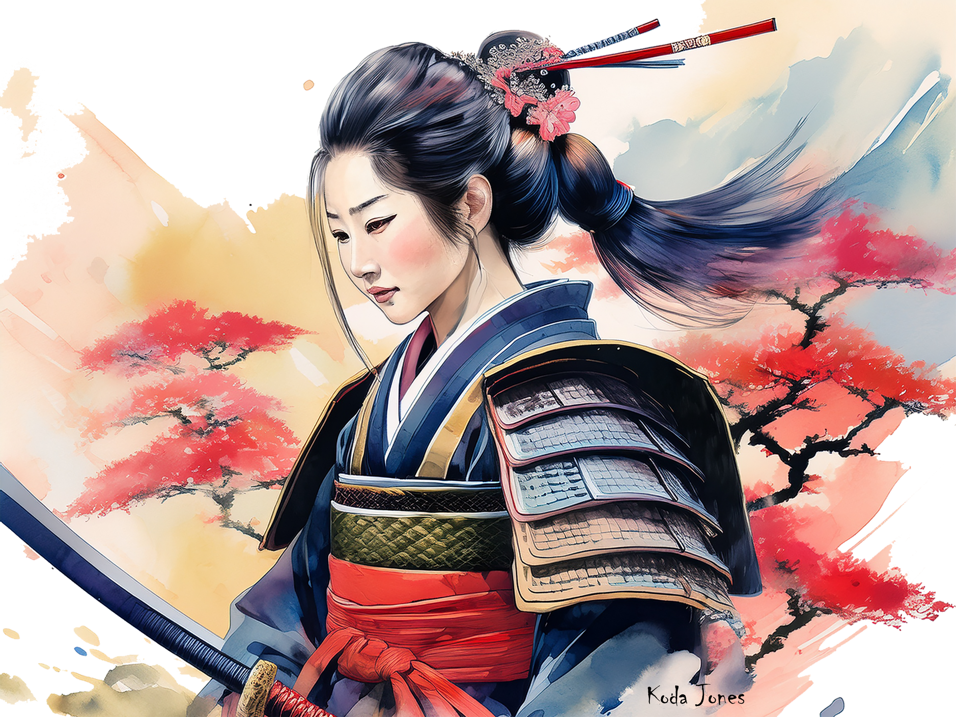 Japanese Samurai Mug - Hanae
