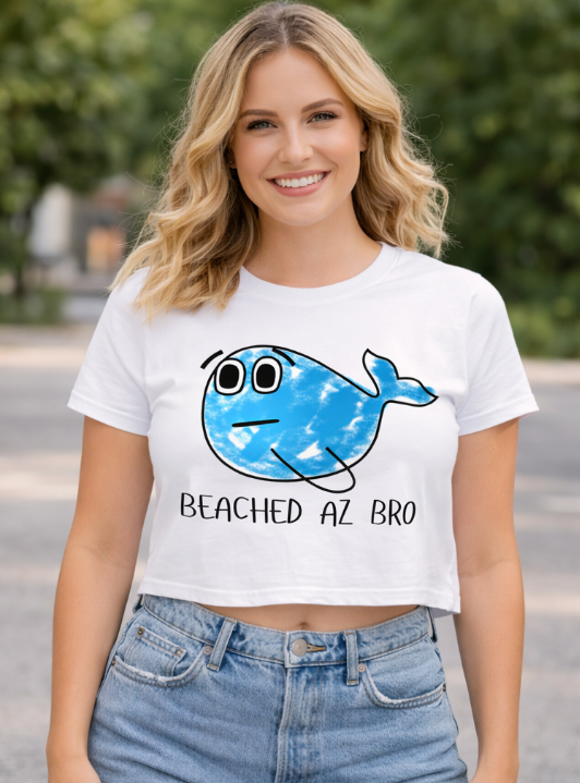 Beached As, Bro – Women’s CropTee Shirt