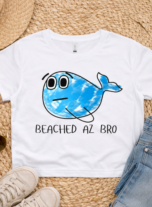 Beached As, Bro – Women’s CropTee Shirt