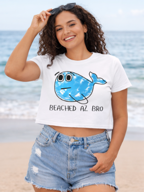 Beached As, Bro – Women’s CropTee Shirt
