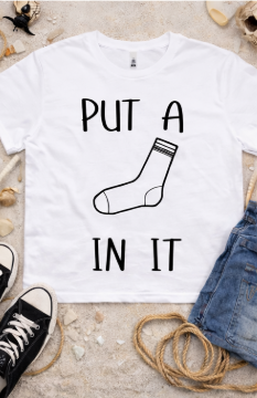 Mens Put a Sock in It Tee Shirt