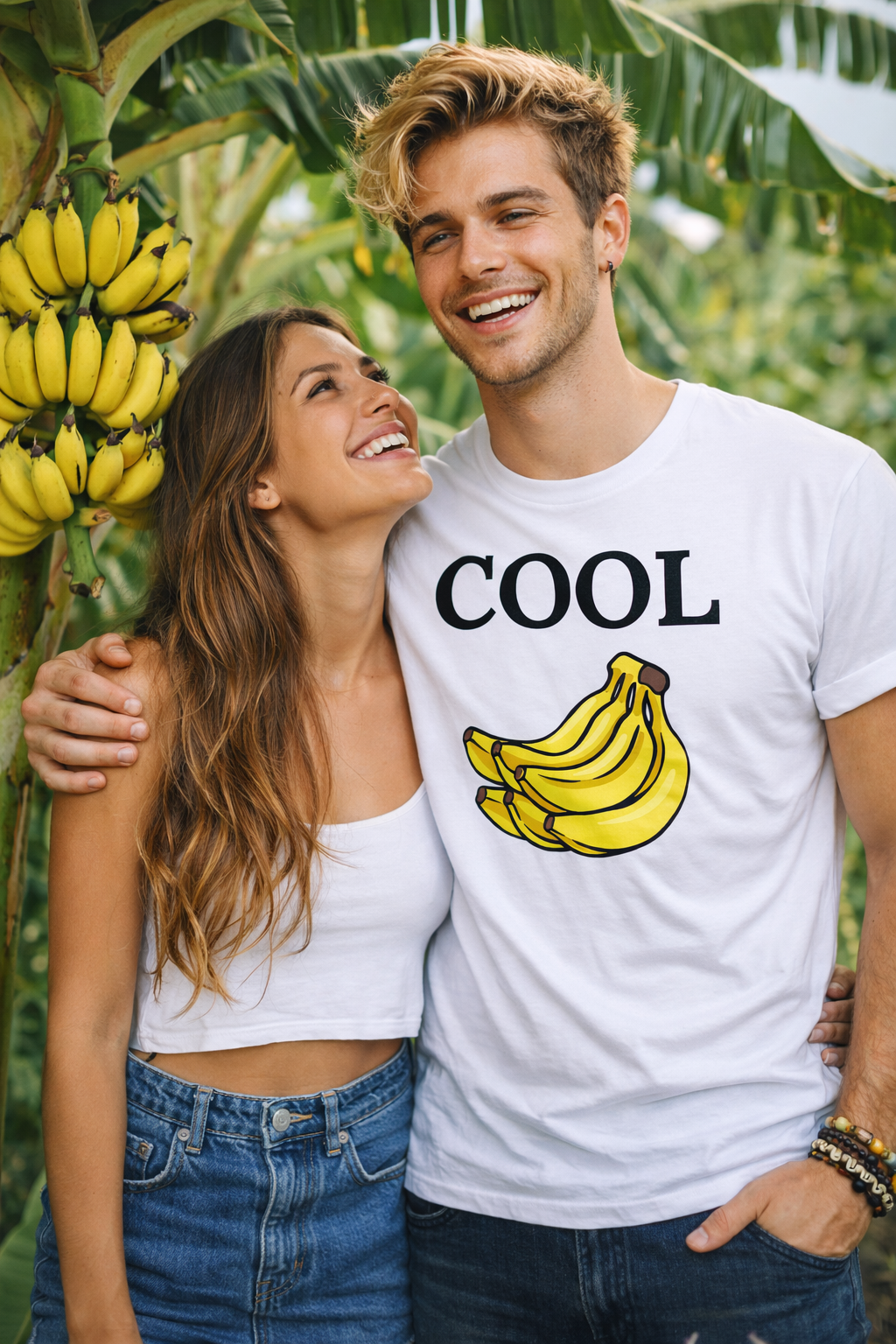 Cool Bananas Men’s Graphic T-Shirt | Funny Banana Tee | Casual Humour Shirt for Him